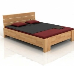 Dřevěná postel s úložným prostorem Inge