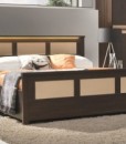 Moderní manželská postel s LED osvětlením  Delora