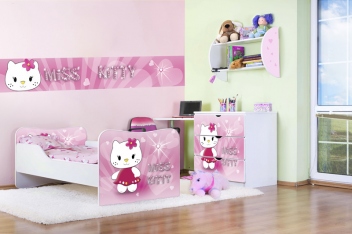 Růžový dětský pokoj pro holku Miss Kitty