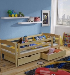 Dětská dřevěná postel s úložným prostorem Jeroným