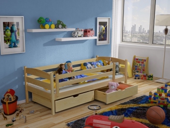 Dětská dřevěná postel s úložným prostorem Jeroným