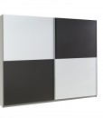 Šatní skříň z lamina Darvin 21 v kombinaci bílá / grafit