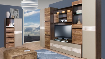 Obývací stěna Esperanza 1 s designovými úchyty