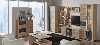 Elegantní obývací stěna Diandra 1 v dvoubarevném provedení