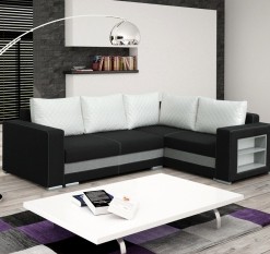 Elegantní dvoubarevná sedací souprava Audra 3 s opěrnými polštáři