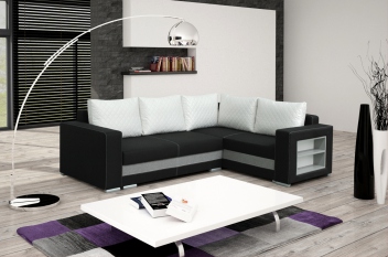 Elegantní dvoubarevná sedací souprava Audra 3 s opěrnými polštáři