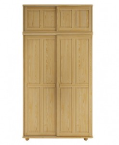 Masivní šatní skříň Evald s posuvnými dveřmi