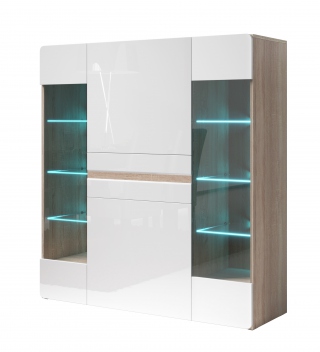 Velká komoda Sicilia 3 světlá s LED osvětlením