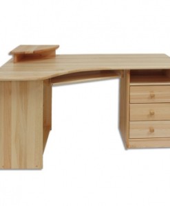 Dřevěný rohový psací / počítačový stůl Tero