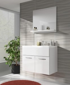 Koupelnová sestava Horace mini 2 - bílá / bílý lesk