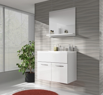 Koupelnová sestava Horace mini 2 - bílá / bílý lesk