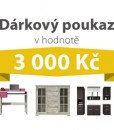 Dárkový poukaz za 3 000 Kč na nábytek podle vlastního výběru