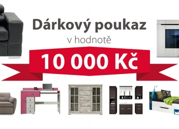 Dárkový poukaz za 10 000 Kč na nábytek podle vlastního výběru