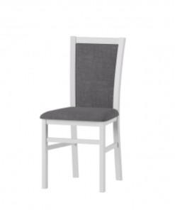 Čalouněná jídelní židle z masivu Gladis 2 - bílý mat